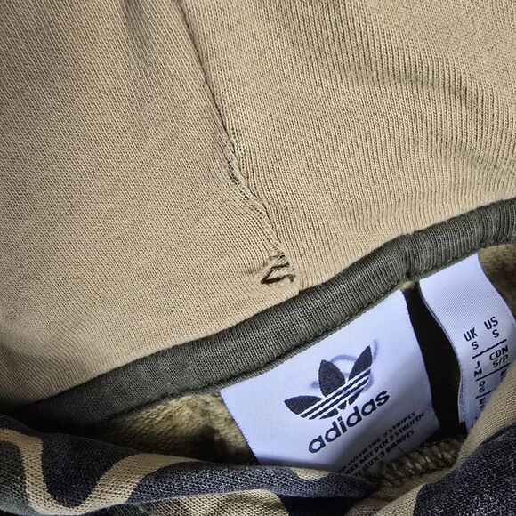 Adidas Camo Fade Hoodie Mens Size Small Trefoil Dip Dyed Grunge Hip Hop Y2K - Picture 8 of 11